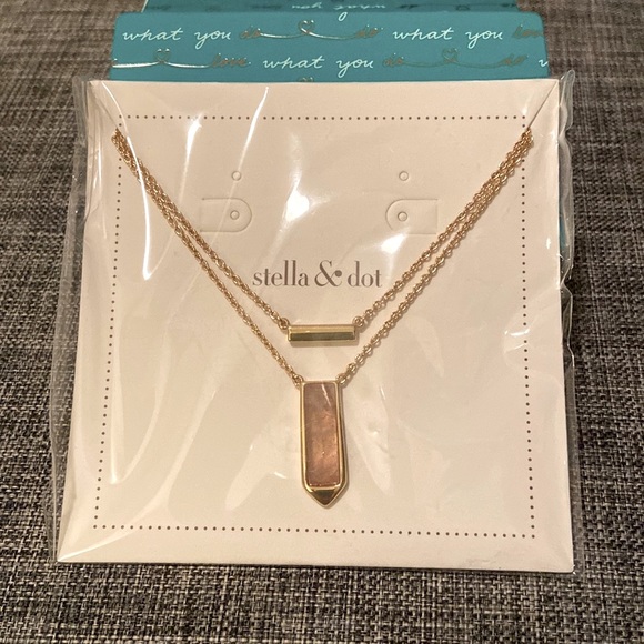 Stella & Dot Spear Stone 3-in-1 Pendant Necklace - Picture 2 of 4